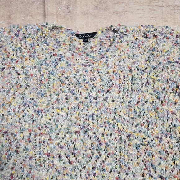 David & Dani Open Knit Sweater Plus Size 3X Cropped Soft - Picture 3 of 6